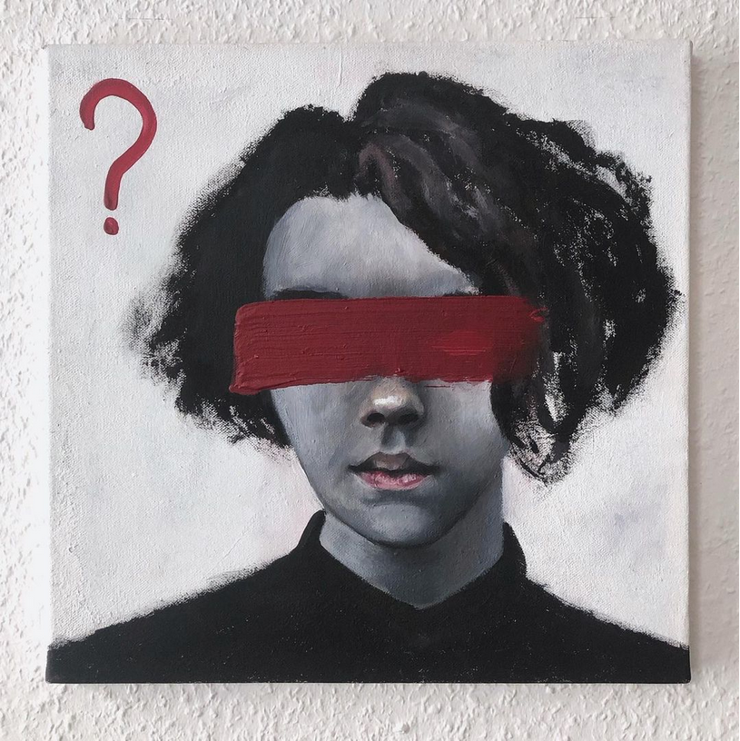 Painting called He Can't See